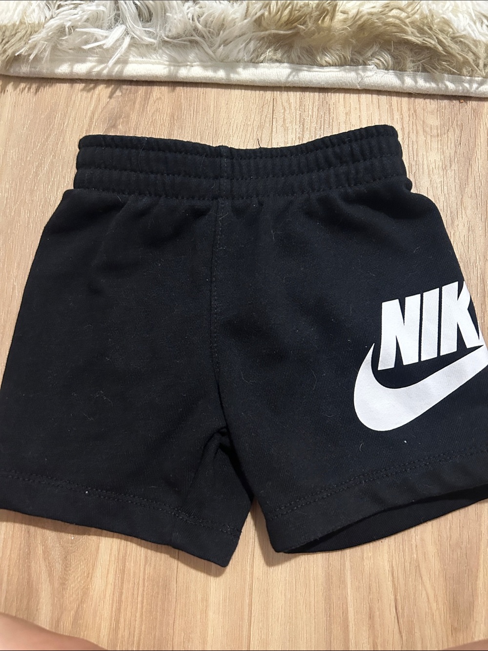 Nike Black Shorts with White Swoosh